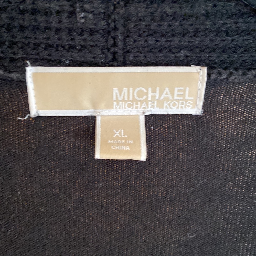 MICHAEL Michael Kors Black Open-Front Ribbed Cardigan - Picture 3 of 6